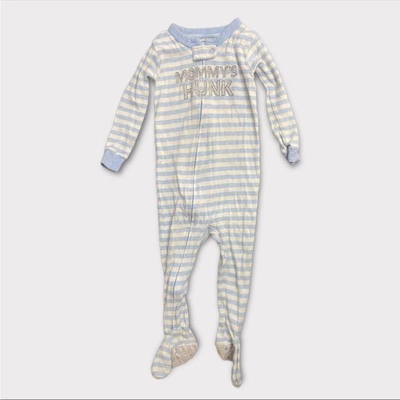 CARTER'S | 3/$15 Mommy's Hunk Baby Boy Striped Sleeper - Picture 1 of 3